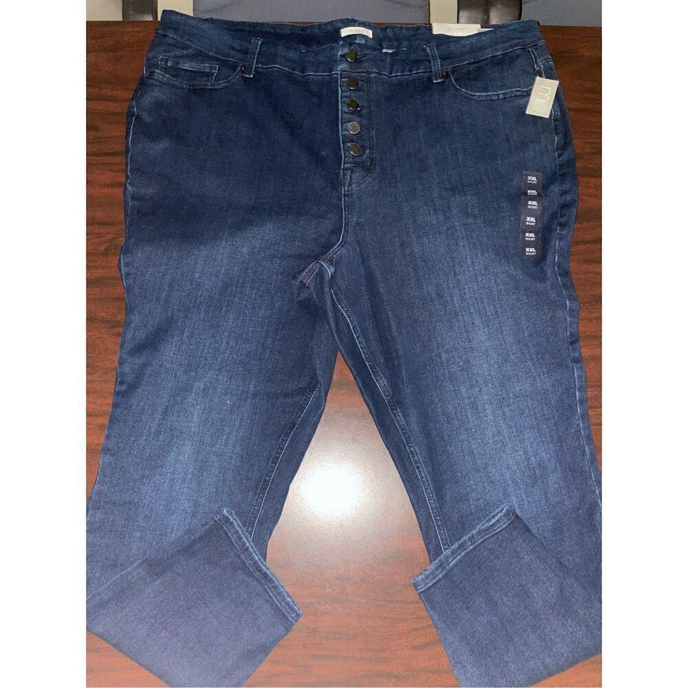 NWT Maurices Button Fly Limitless Jegging High Rise Jeans Size XXL Short